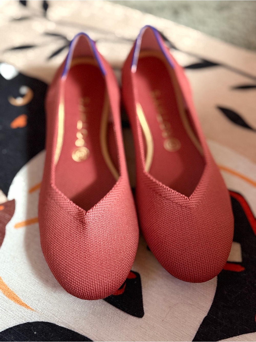 Rothy's Knit Ballet Flats in Terracotta